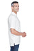 UltraClub 8445 Mens Cool & Dry Performance Moisture Wicking Short Sleeve Polo Shirt White Side