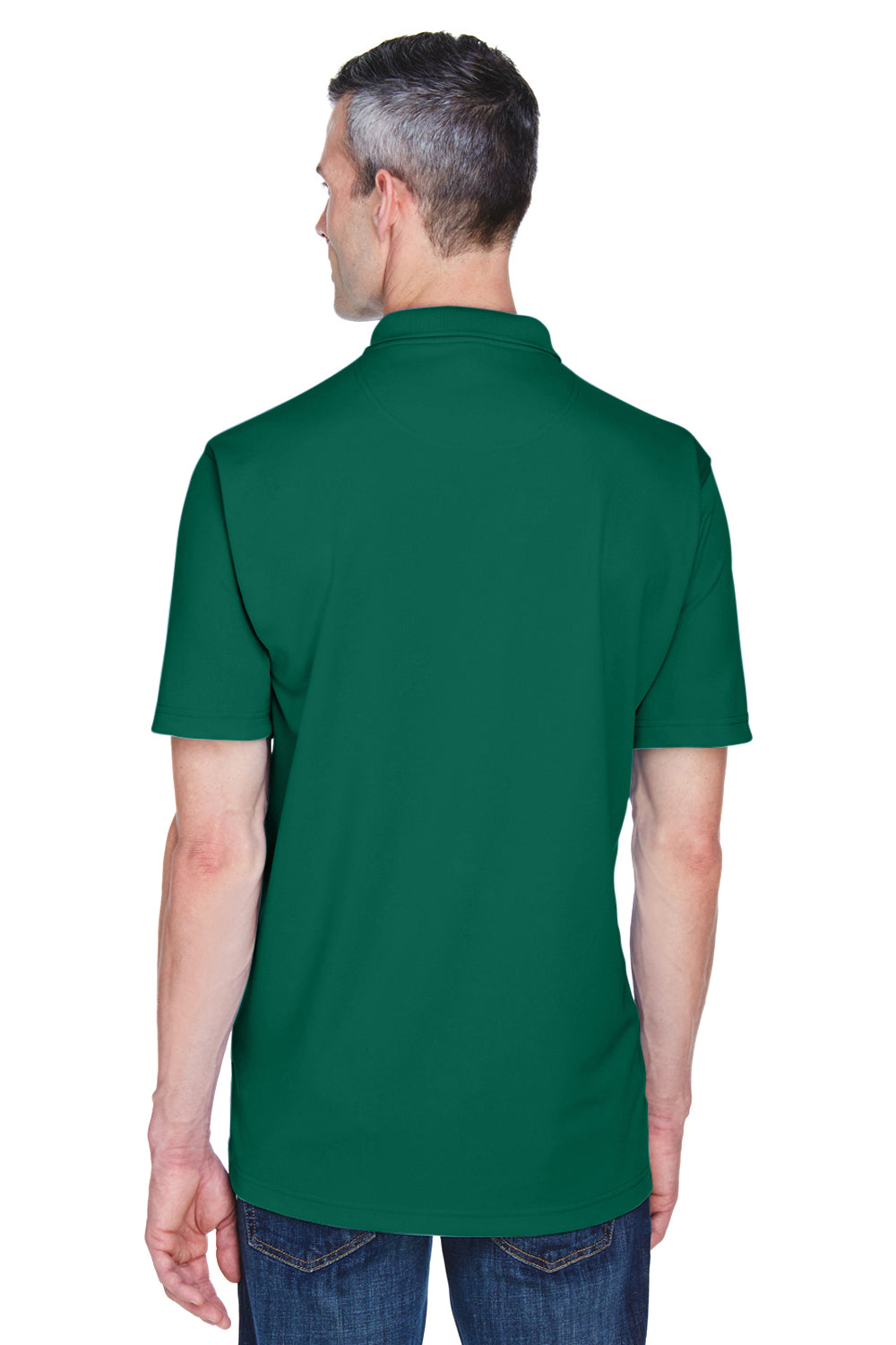 UltraClub 8445 Mens Cool & Dry Performance Moisture Wicking Short Sleeve Polo Shirt Forest Green Back