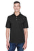 UltraClub 8445 Mens Cool & Dry Performance Moisture Wicking Short Sleeve Polo Shirt Black Front