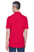 UltraClub 8445 Mens Cool & Dry Performance Moisture Wicking Short Sleeve Polo Shirt Red Back