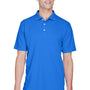 UltraClub Mens Cool & Dry Performance Moisture Wicking Short Sleeve Polo Shirt - Royal Blue