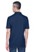 UltraClub 8445 Mens Cool & Dry Performance Moisture Wicking Short Sleeve Polo Shirt Navy Blue Back