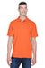 UltraClub 8445 Mens Cool & Dry Performance Moisture Wicking Short Sleeve Polo Shirt Orange Front