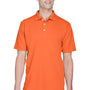 UltraClub Mens Cool & Dry Performance Moisture Wicking Short Sleeve Polo Shirt - Orange