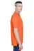 UltraClub 8445 Mens Cool & Dry Performance Moisture Wicking Short Sleeve Polo Shirt Orange Side
