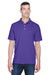 UltraClub 8445 Mens Cool & Dry Performance Moisture Wicking Short Sleeve Polo Shirt Purple Front