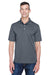 UltraClub 8445 Mens Cool & Dry Performance Moisture Wicking Short Sleeve Polo Shirt Charcoal Grey Front