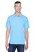 UltraClub 8445 Mens Cool & Dry Performance Moisture Wicking Short Sleeve Polo Shirt Columbia Blue Front