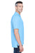 UltraClub 8445 Mens Cool & Dry Performance Moisture Wicking Short Sleeve Polo Shirt Columbia Blue Side