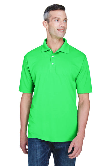 UltraClub 8445 Mens Cool & Dry Performance Moisture Wicking Short Sleeve Polo Shirt Cool Green Front