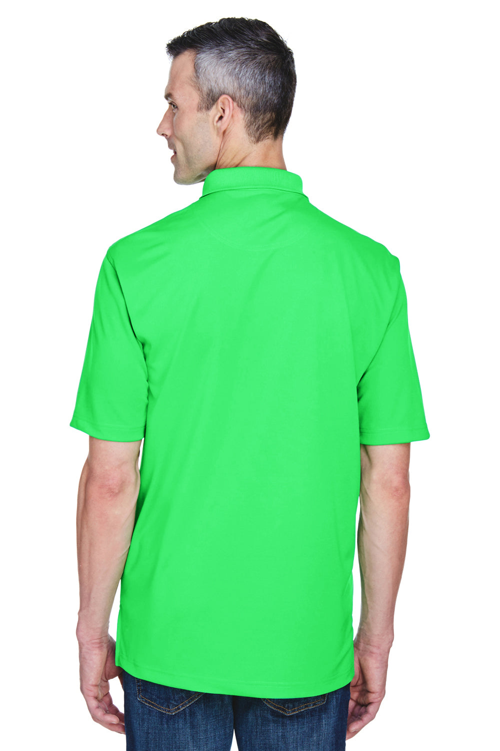 UltraClub 8445 Mens Cool & Dry Performance Moisture Wicking Short Sleeve Polo Shirt Cool Green Back