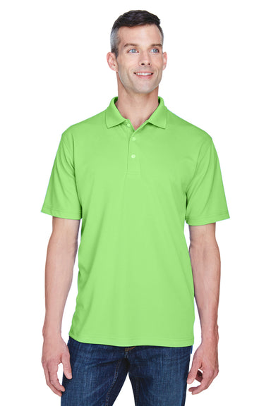 UltraClub 8445 Mens Cool & Dry Performance Moisture Wicking Short Sleeve Polo Shirt Light Green Front
