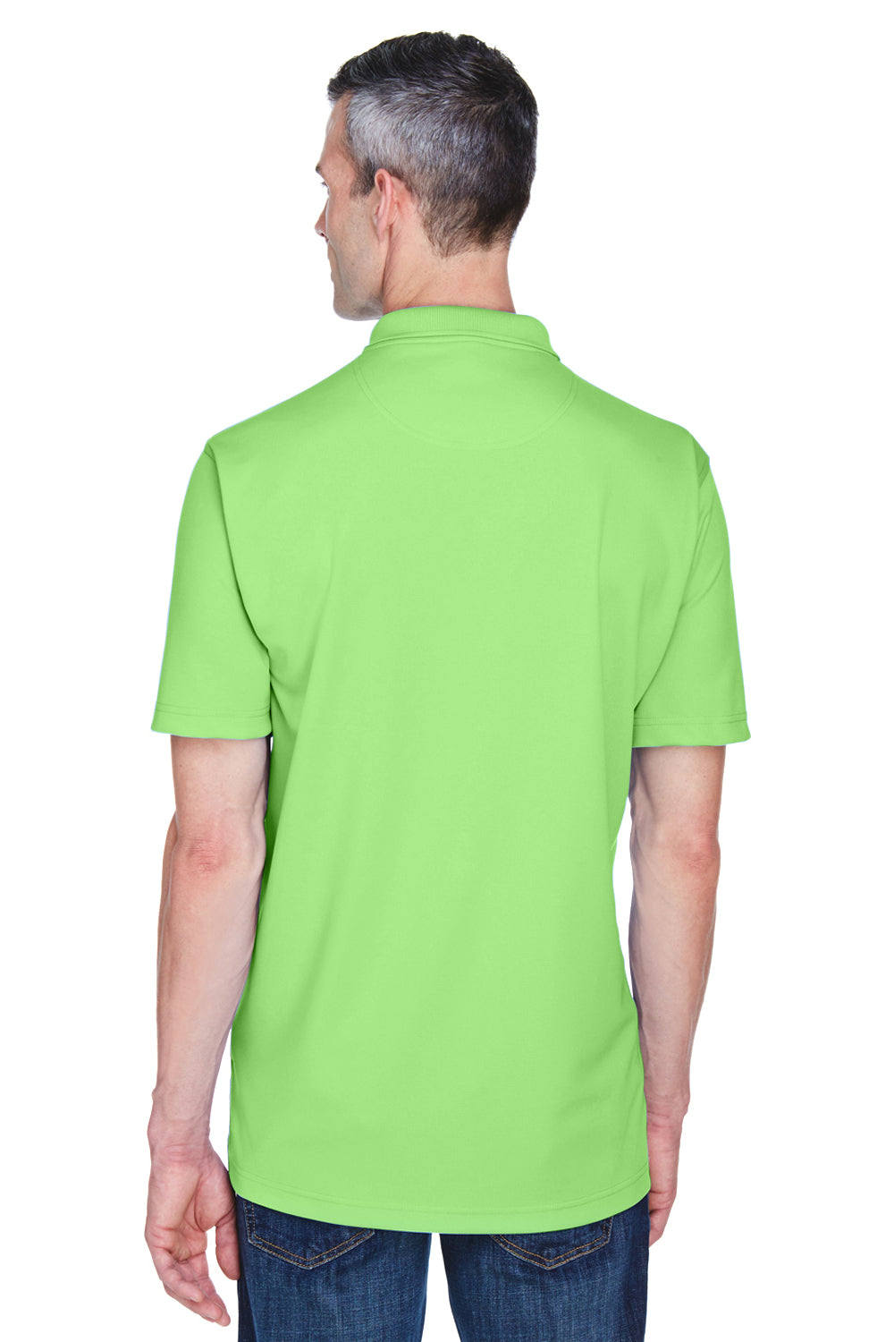 UltraClub 8445 Mens Cool & Dry Performance Moisture Wicking Short Sleeve Polo Shirt Light Green Back