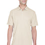 UltraClub Mens Cool & Dry Performance Moisture Wicking Short Sleeve Polo Shirt - Stone