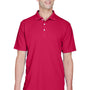 UltraClub Mens Cool & Dry Performance Moisture Wicking Short Sleeve Polo Shirt - Cardinal Red