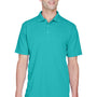 UltraClub Mens Cool & Dry Performance Moisture Wicking Short Sleeve Polo Shirt - Jade Green