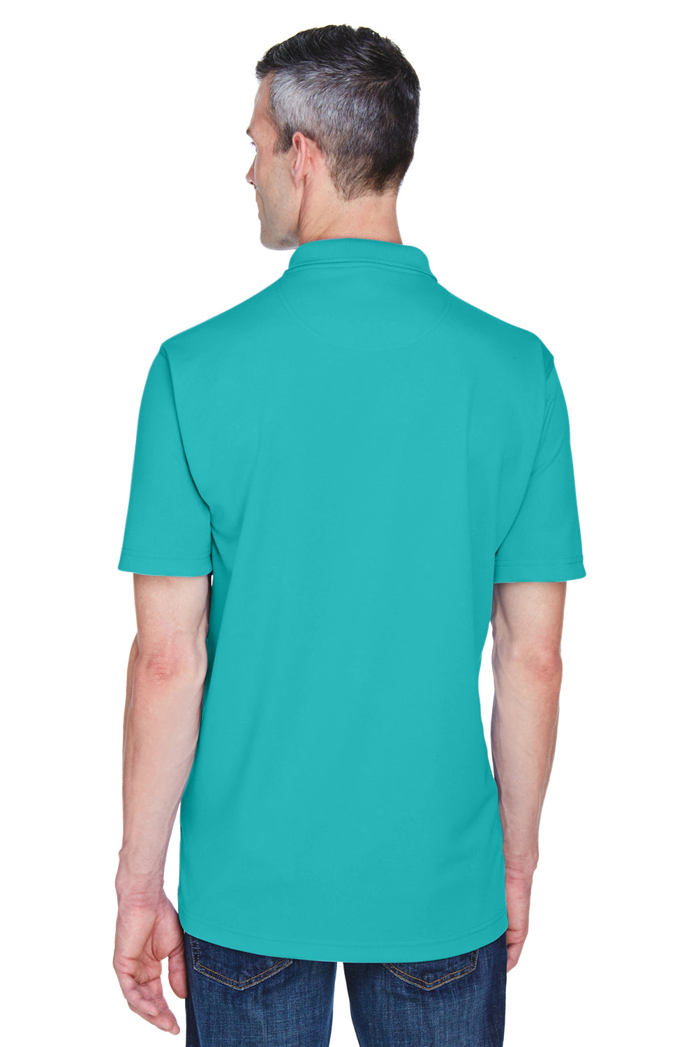 UltraClub 8445 Mens Cool & Dry Performance Moisture Wicking Short Sleeve Polo Shirt Jade Green Back