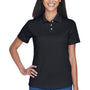 UltraClub Womens Cool & Dry Performance Moisture Wicking Short Sleeve Polo Shirt - Black