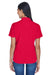 UltraClub 8445L Womens Cool & Dry Performance Moisture Wicking Short Sleeve Polo Shirt Red Back