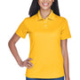UltraClub Womens Cool & Dry Performance Moisture Wicking Short Sleeve Polo Shirt - Gold