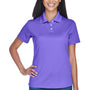 UltraClub Womens Cool & Dry Performance Moisture Wicking Short Sleeve Polo Shirt - Purple