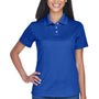 UltraClub Womens Cool & Dry Performance Moisture Wicking Short Sleeve Polo Shirt - Cobalt Blue