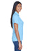 UltraClub 8445L Womens Cool & Dry Performance Moisture Wicking Short Sleeve Polo Shirt Columbia Blue Side