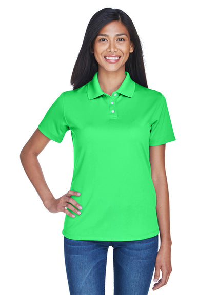 UltraClub 8445L Womens Cool & Dry Performance Moisture Wicking Short Sleeve Polo Shirt Cool Green Front