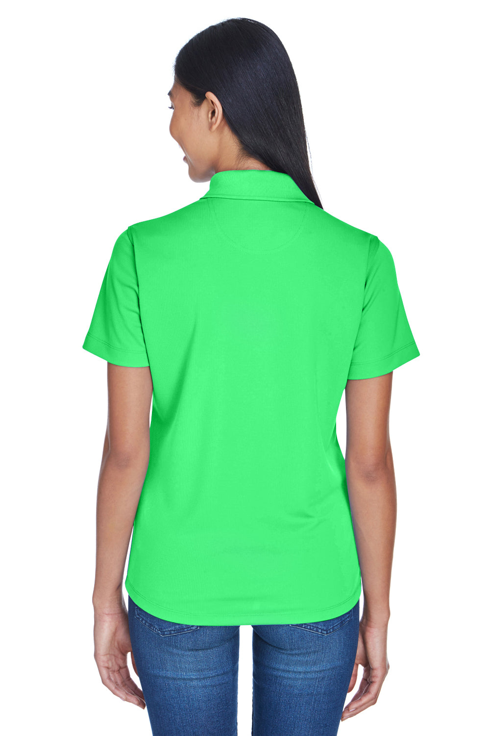 UltraClub 8445L Womens Cool & Dry Performance Moisture Wicking Short Sleeve Polo Shirt Cool Green Back