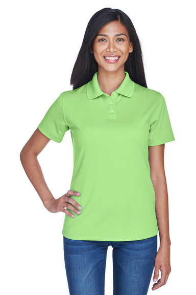 UltraClub 8445L Womens Cool & Dry Performance Moisture Wicking Short Sleeve Polo Shirt Light Green Front