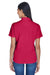 UltraClub 8445L Womens Cool & Dry Performance Moisture Wicking Short Sleeve Polo Shirt Cardinal Red Back