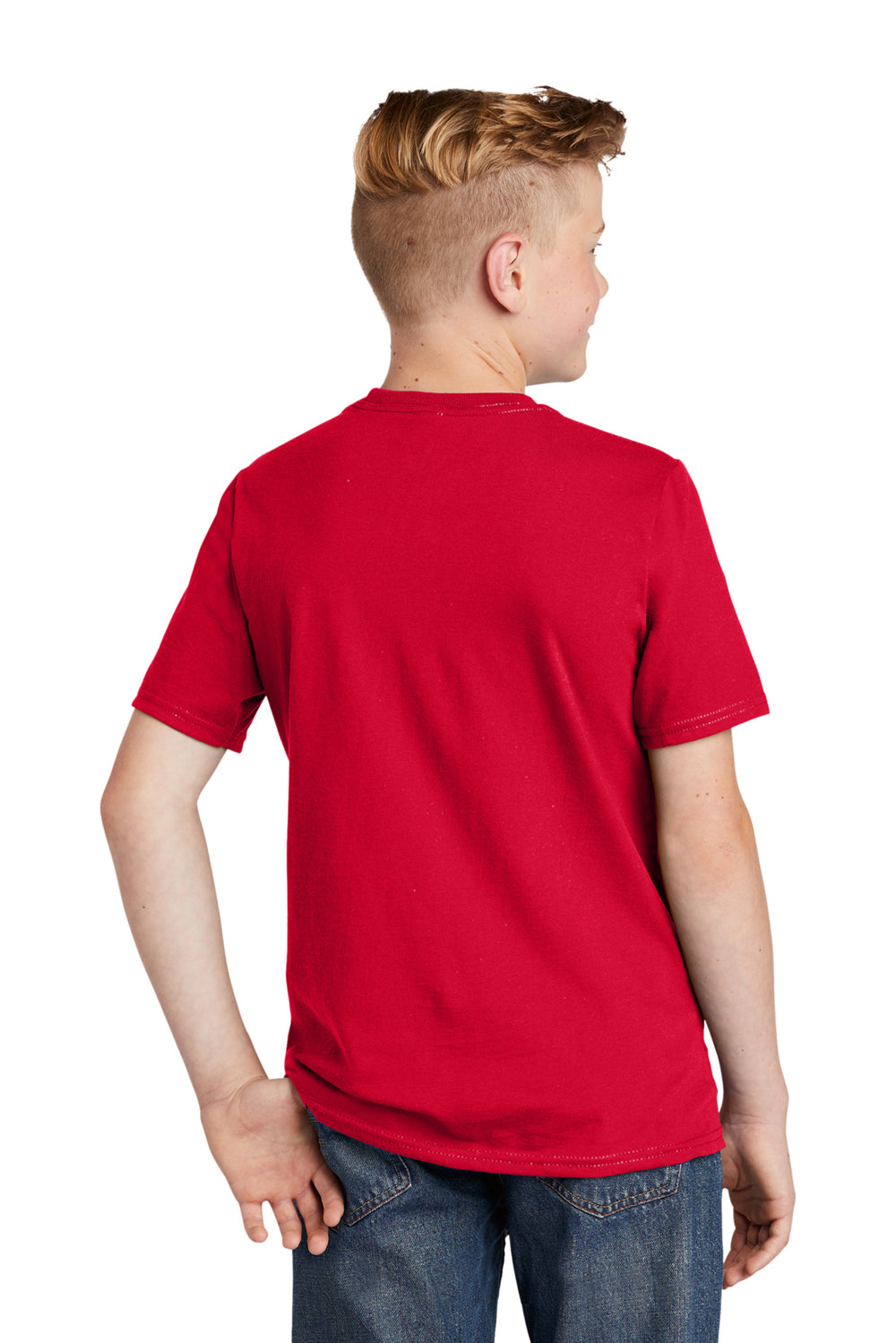 District DT6000Y Youth Very Important Short Sleeve Crewneck T-Shirt Classic Red Back