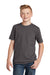District DT6000Y Youth Very Important Short Sleeve Crewneck T-Shirt Heather Charcoal Grey Front