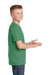 District DT6000Y Youth Very Important Short Sleeve Crewneck T-Shirt Heather Kelly Green Side