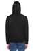 UltraClub 8463 Mens Rugged Wear Water Resistant Fleece Full Zip Hooded Sweatshirt Hoodie Black Back