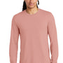 District Mens Perfect Tri Long Sleeve Crewneck T-Shirt - Blush Pink Frost