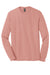 District Mens Perfect Tri Long Sleeve Crewneck T-Shirt Blush Pink Frost Flat Front