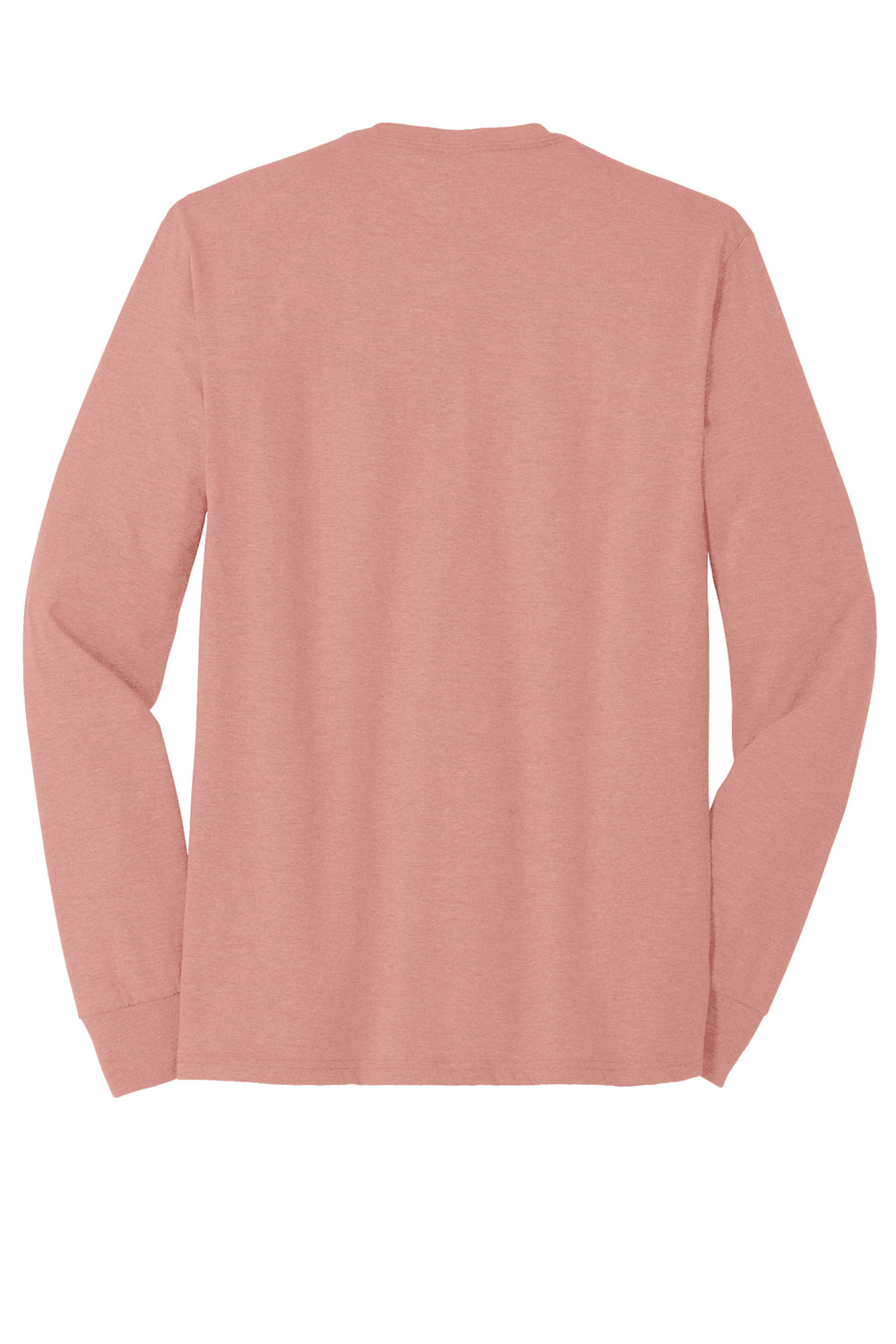 District Mens Perfect Tri Long Sleeve Crewneck T-Shirt Blush Pink Frost Flat Back