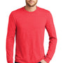 District Mens Perfect Tri Long Sleeve Crewneck T-Shirt - Red Frost