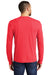 District DM132 Mens Perfect Tri Long Sleeve Crewneck T-Shirt Red Frost Back