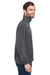 UltraClub 8480 Mens Iceberg 1/4 Zip Fleece Jacket Charcoal Grey Side