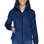 UltraClub Womens Iceberg Pill Resistant Fleece Full Zip Jacket - Navy Blue