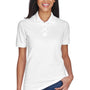 UltraClub Womens Classic Short Sleeve Polo Shirt - White