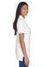 UltraClub 8530 Womens Classic Short Sleeve Polo Shirt White Side