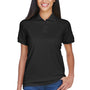 UltraClub Womens Classic Short Sleeve Polo Shirt - Black