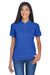 UltraClub 8530 Womens Classic Short Sleeve Polo Shirt Royal Blue Front