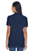 UltraClub 8530 Womens Classic Short Sleeve Polo Shirt Navy Blue Back