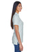 UltraClub 8530 Womens Classic Short Sleeve Polo Shirt Silver Grey Side