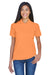 UltraClub 8530 Womens Classic Short Sleeve Polo Shirt Tangerine Orange Front