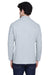 UltraClub 8532 Mens Classic Long Sleeve Polo Shirt Heather Grey Back